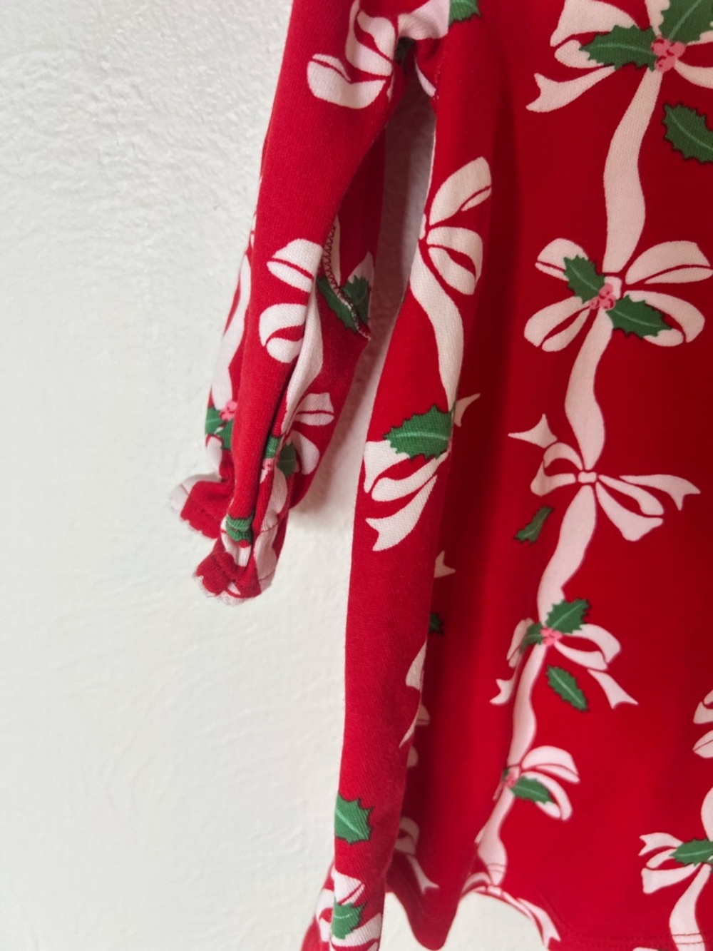Beaufort Bonnet Co. Sadie Sweatshirt Dress Red Ribbon Holiday Print 6-12 months - Picture 4 of 10